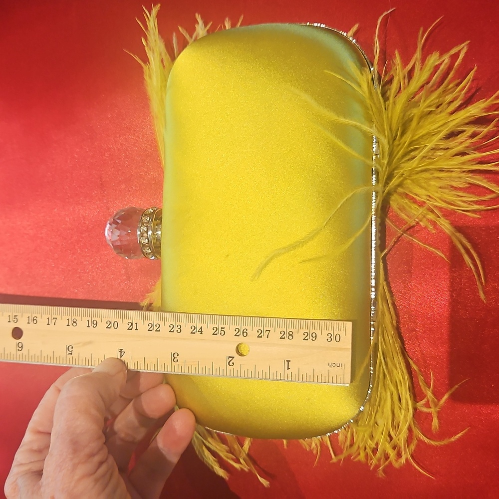 Ostrich Feathered Mini Evening Bag - Picture 9 of 10